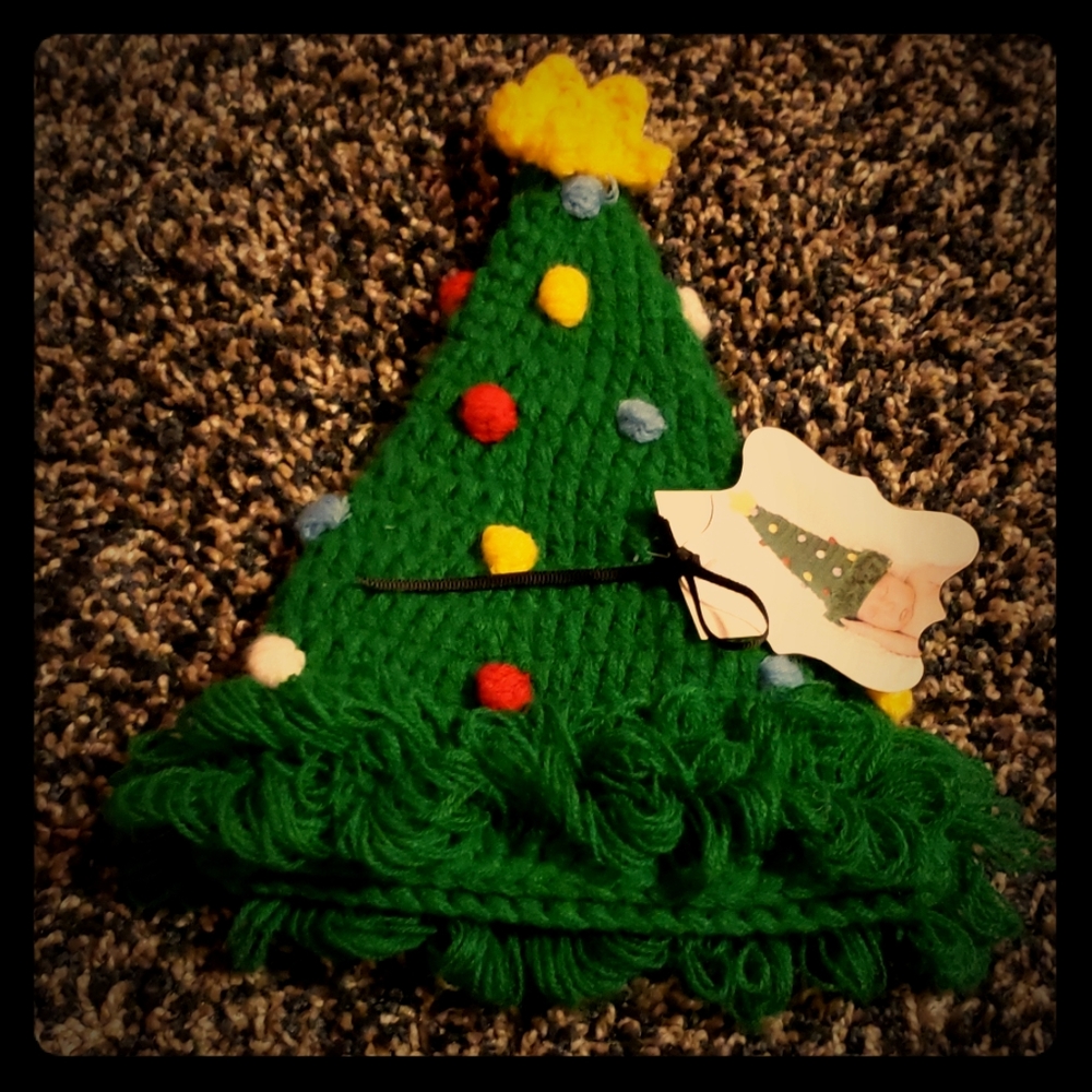 Newborn Christmas tree hat